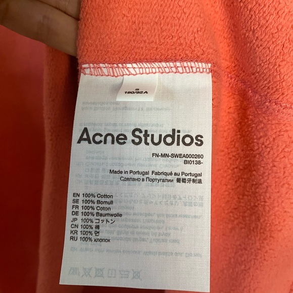 Acne Studios - logo-print cotton sweatshirt (NWT) - Small - Picture 4 of 10